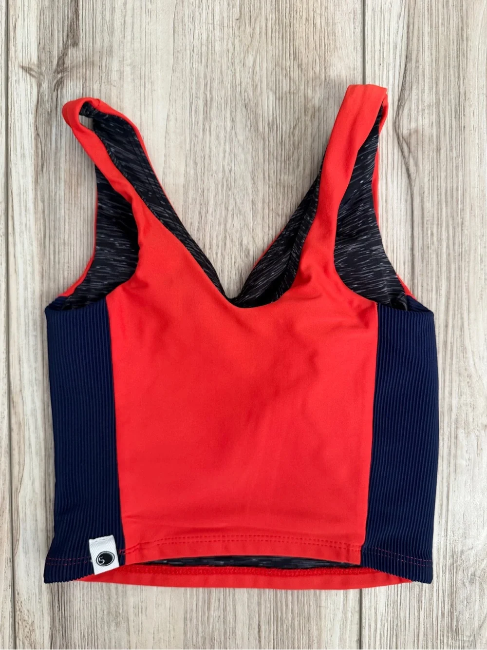 FIVE Red Dance Tank Top with Navy Trim